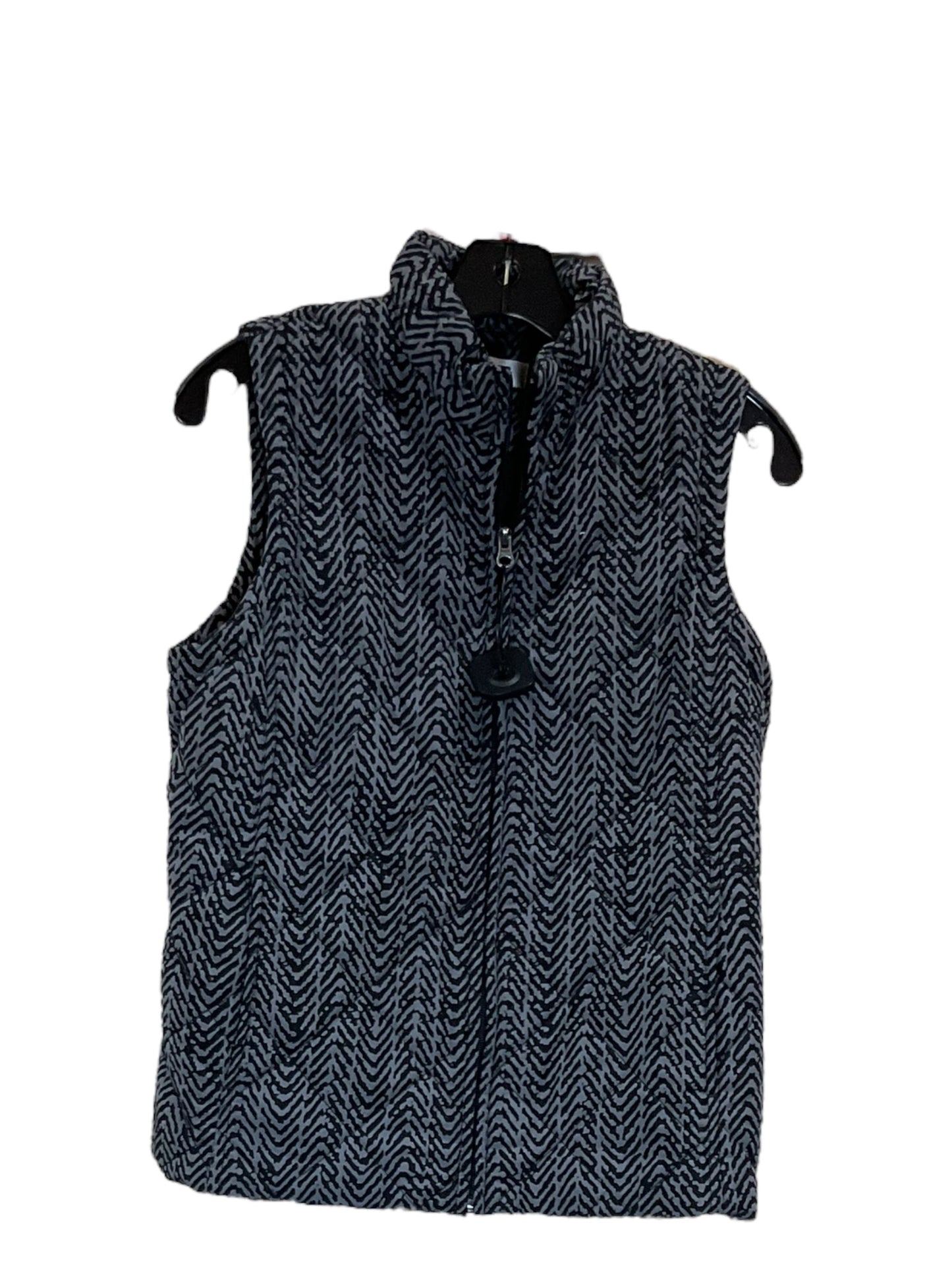 Vest Puffer & Quilted By Croft And Barrow In Black & Grey, Size: S