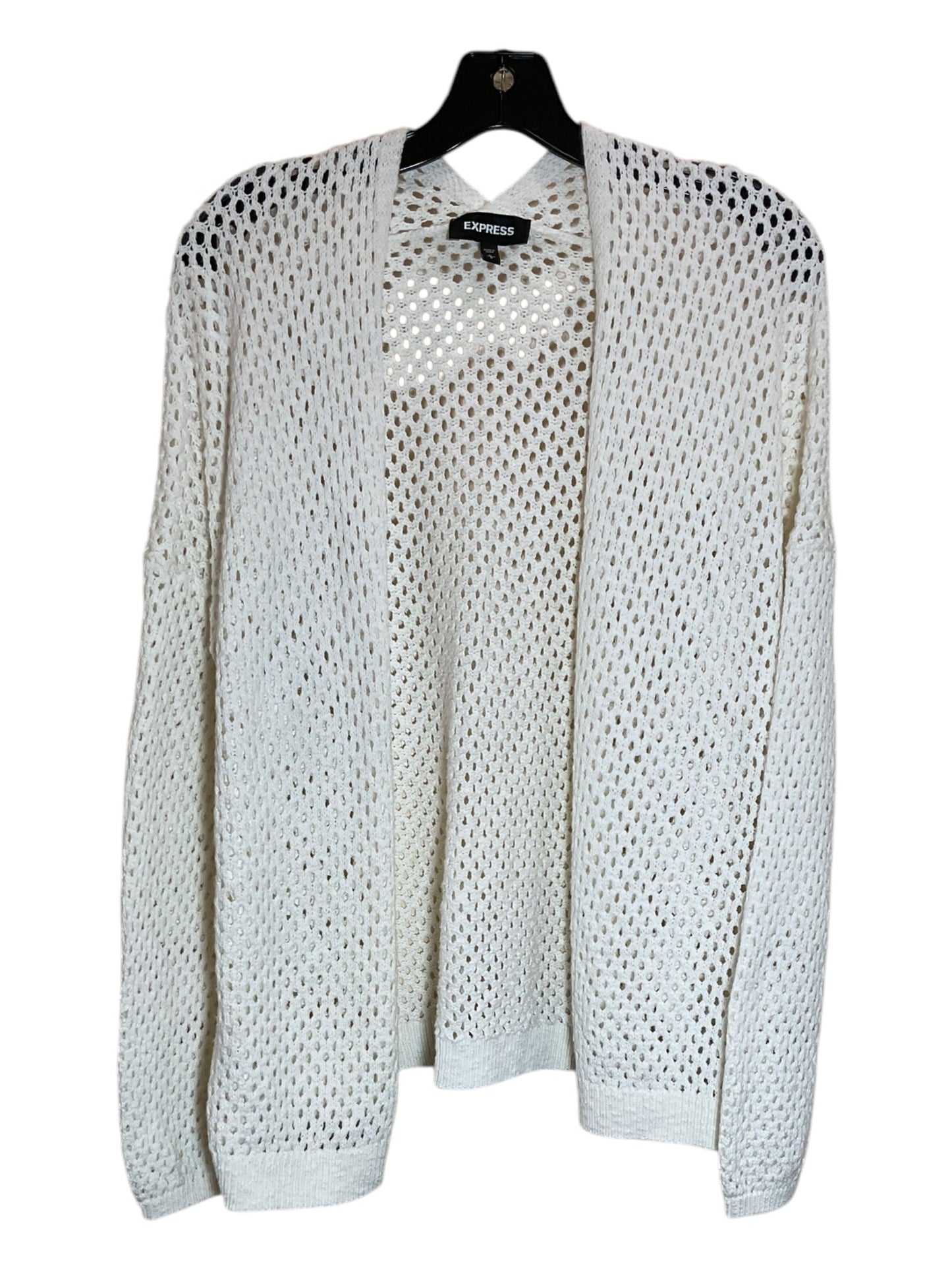 Cardigan By Express In White, Size: L