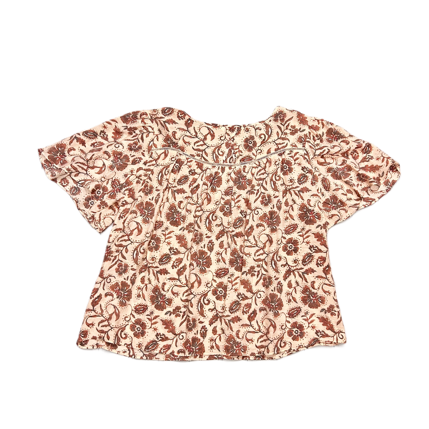 Paisley Print Blouse Short Sleeve By Nanette Lepore, Size: L