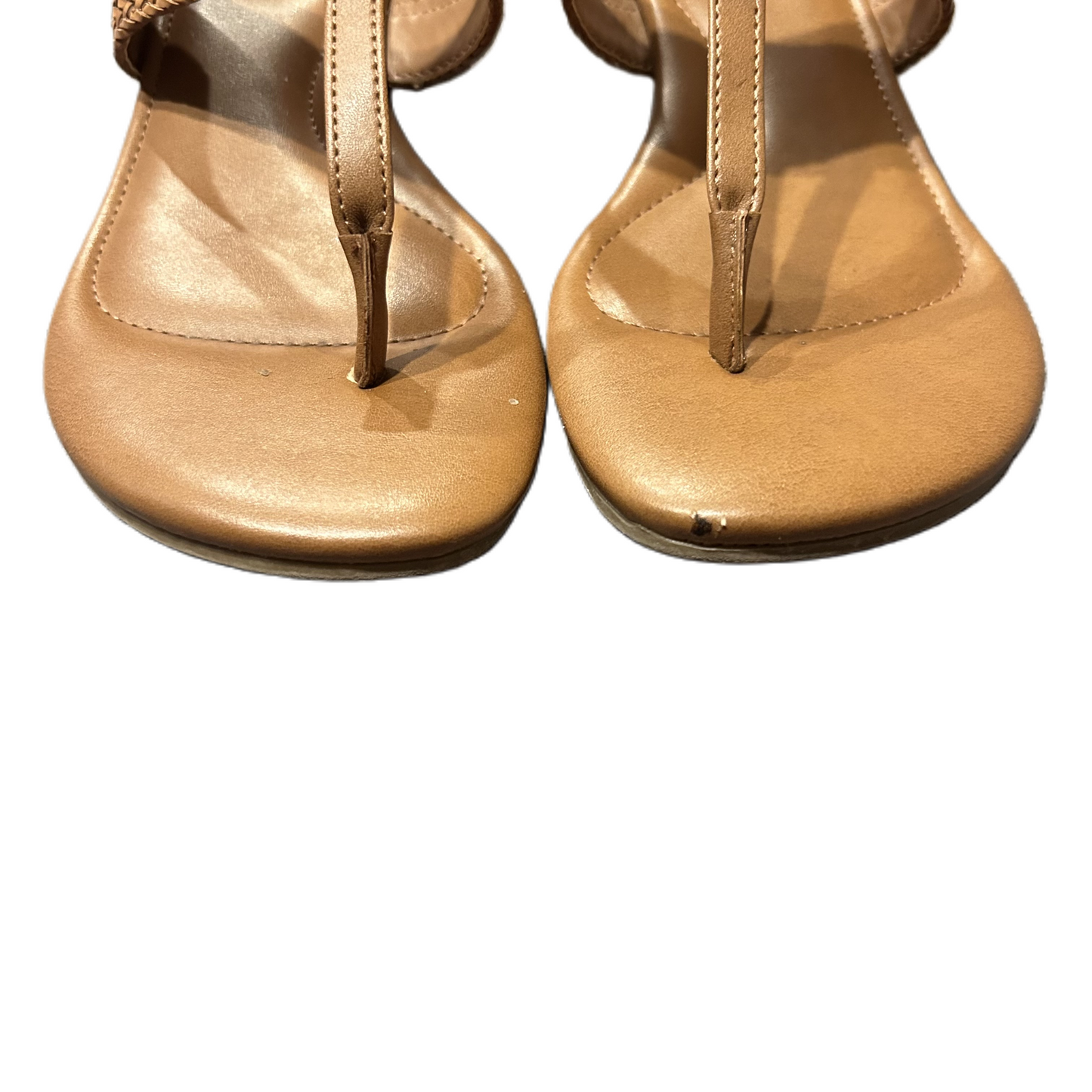 Brown Sandals Heels Platform By American Eagle Shoes, Size: 5.5