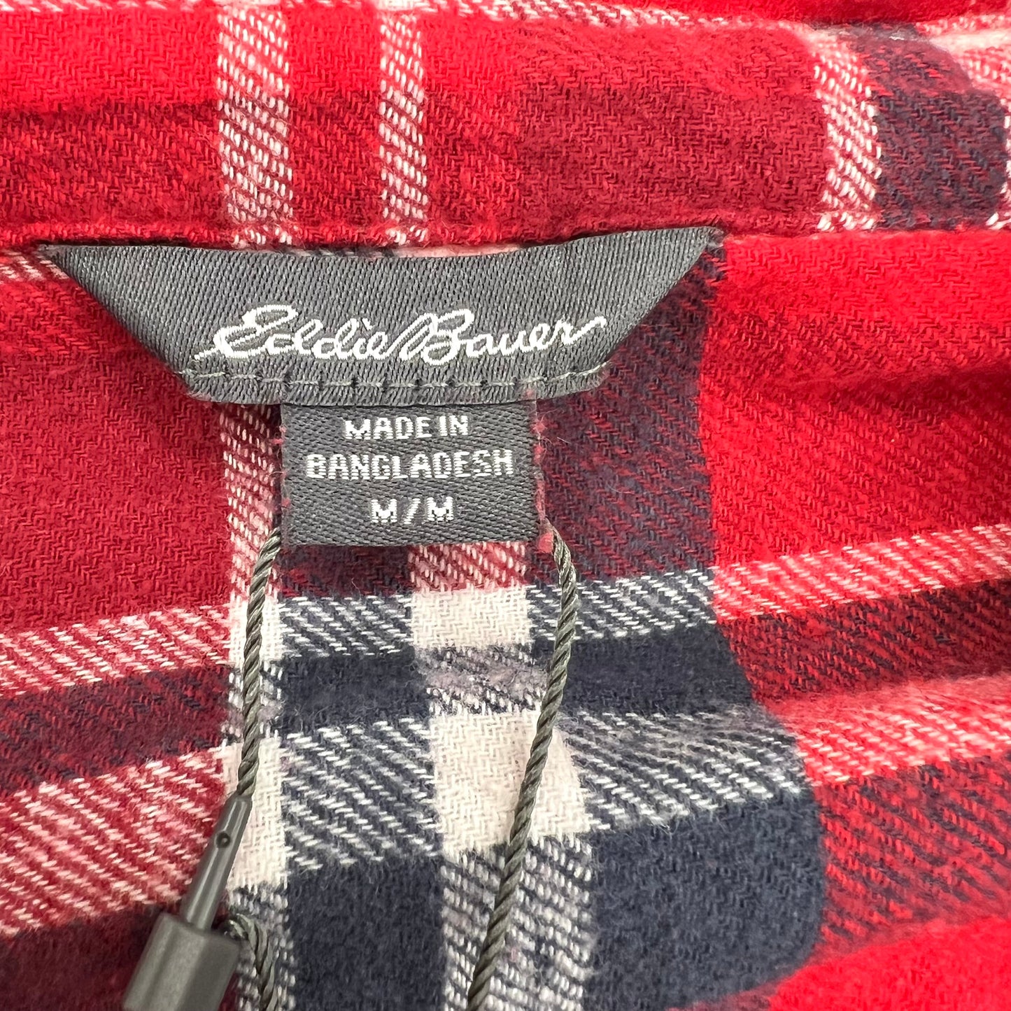 Top Long Sleeve By Eddie Bauer In Plaid Pattern, Size: M