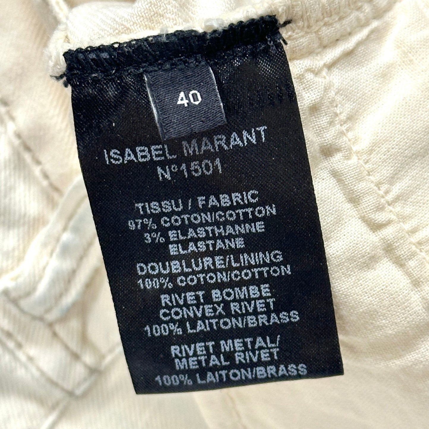 Jeans Designer By Isabel Marant In Cream, Size: 10