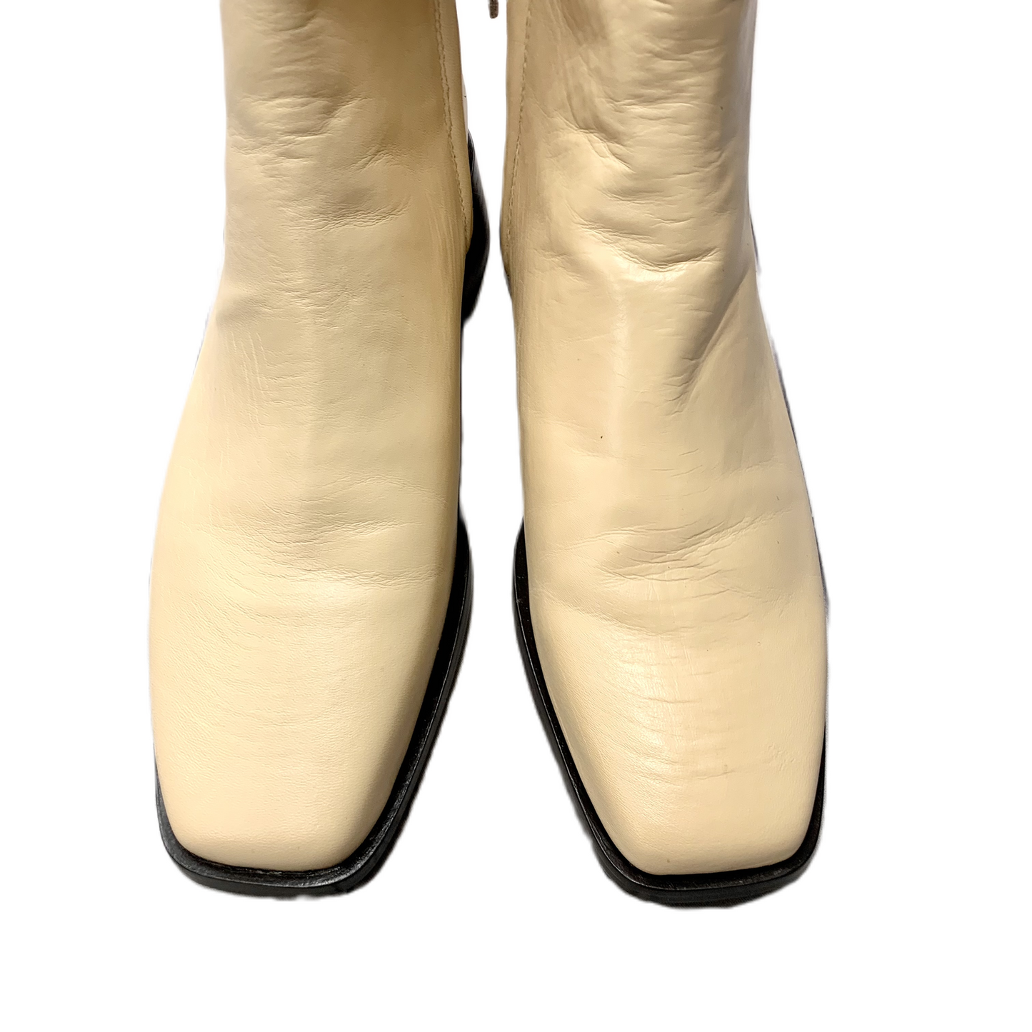 Boots Ankle Heels By Sam Edelman In Cream, Size: 9.5