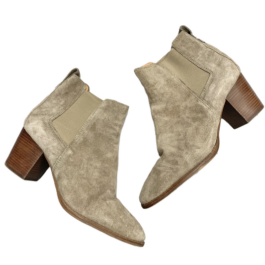 Boots Ankle Heels By Madewell In Taupe, Size: 9