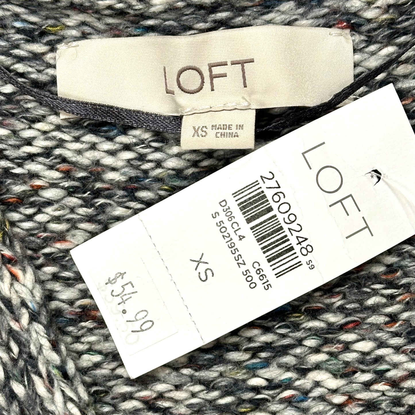 Sweater Cardigan By Loft In Grey, Size: Xs