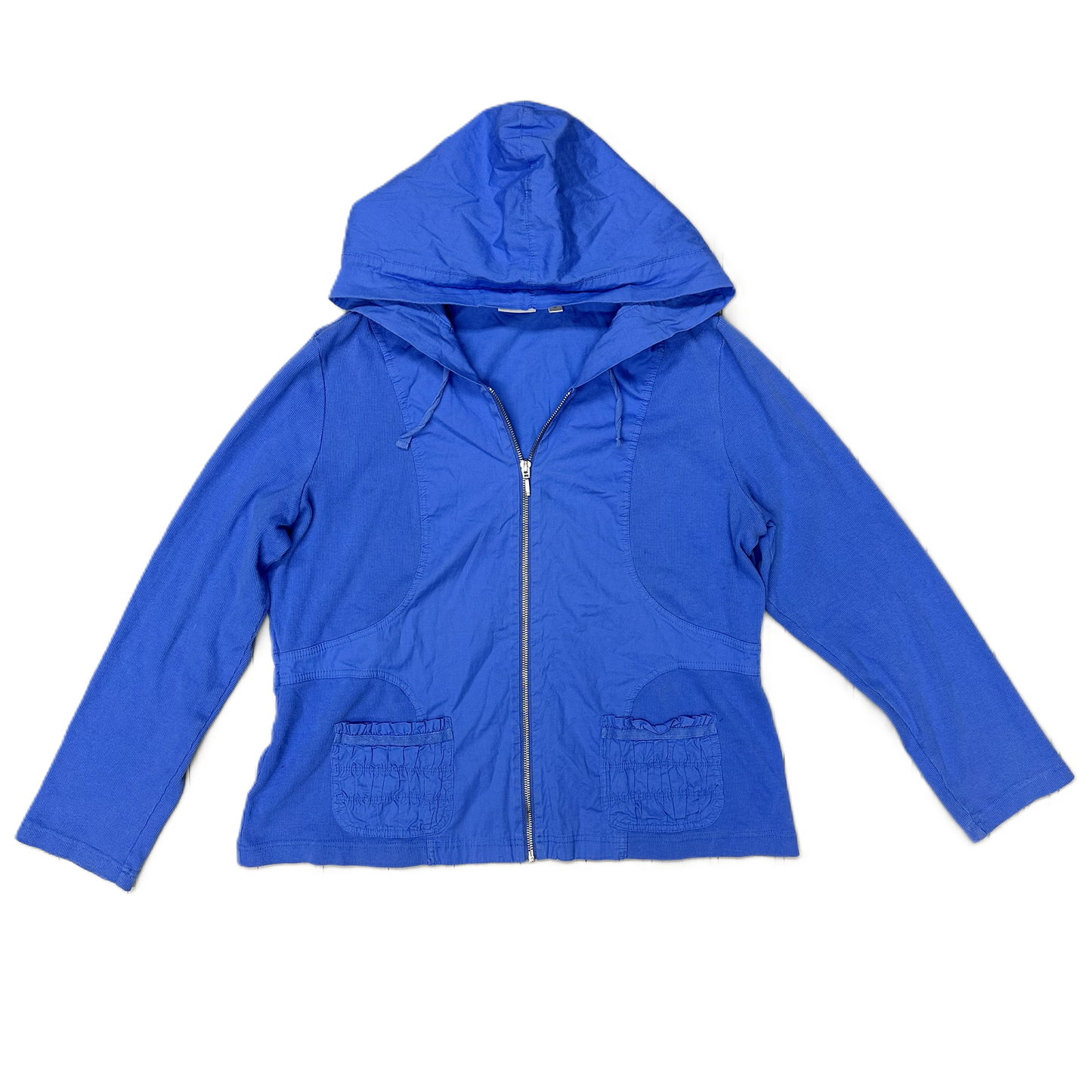 Jacket Utility By Chicos In Blue, Size: L