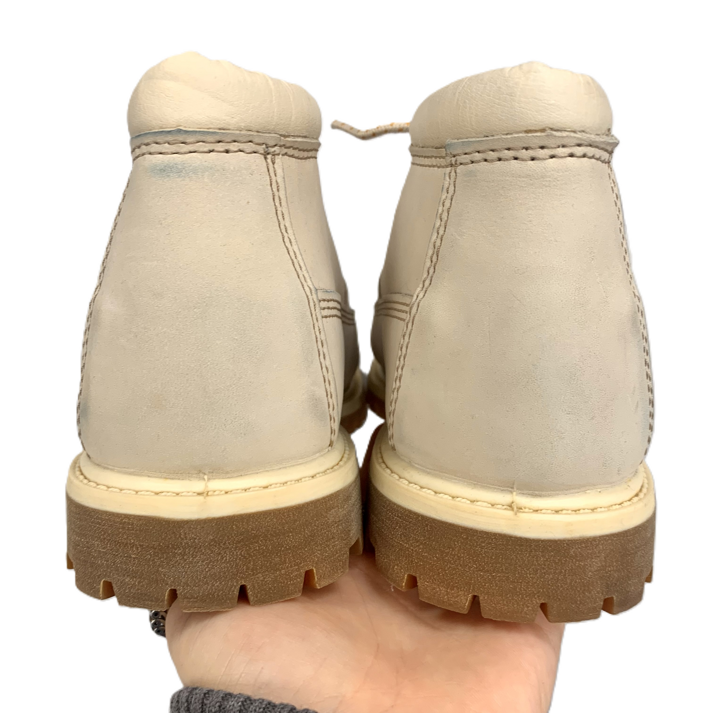 Boots Ankle Flats By Timberland In Cream, Size: 8