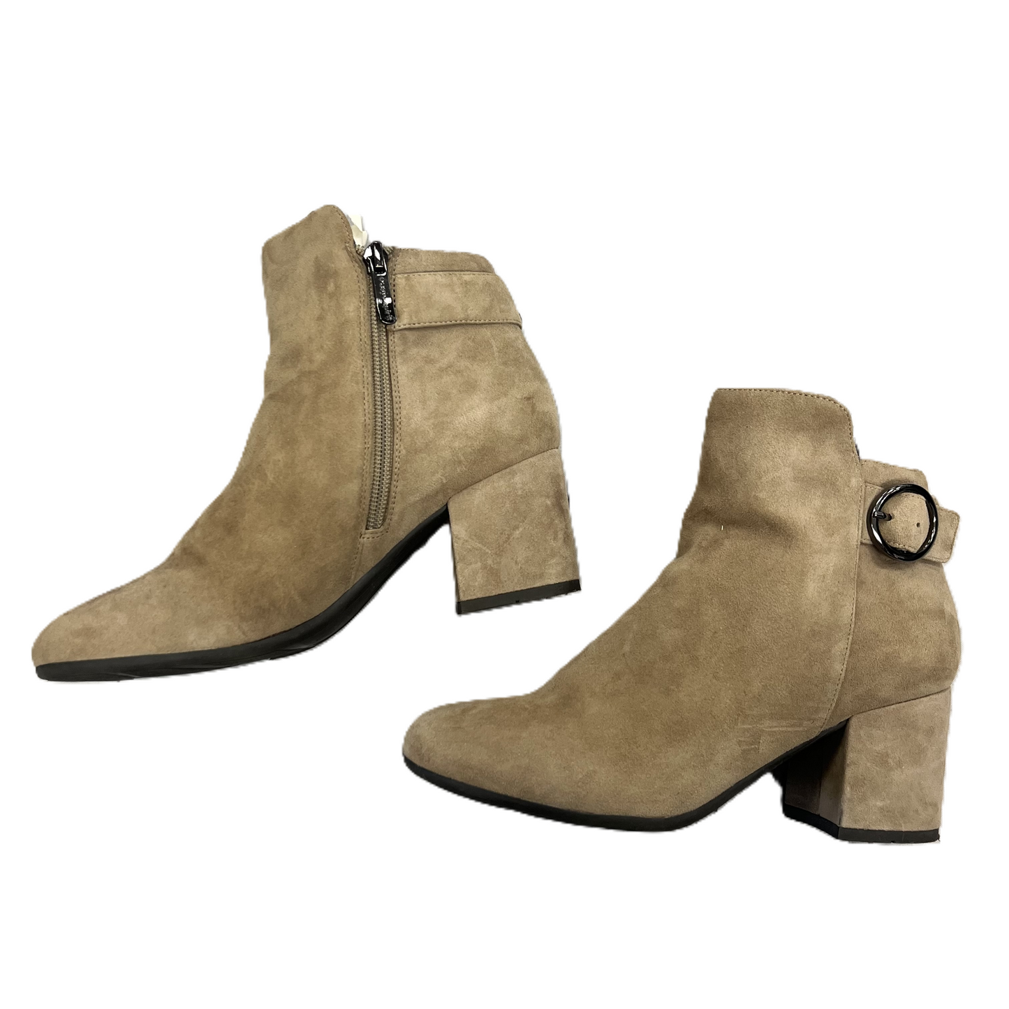 Boots Ankle Heels By Easy Spirit In Taupe, Size: 7