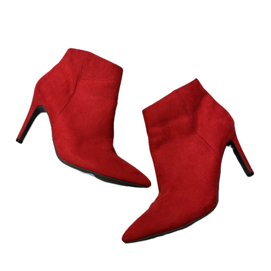 Boots Ankle Heels By A New Day In Red, Size: 7