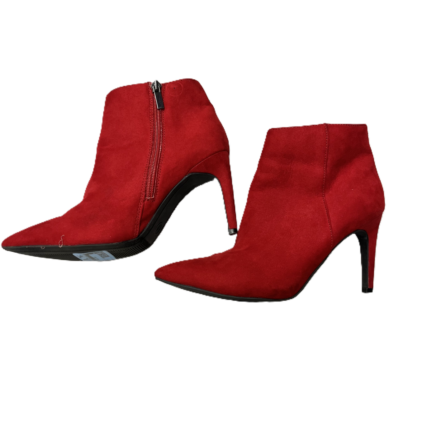 Boots Ankle Heels By A New Day In Red, Size: 7