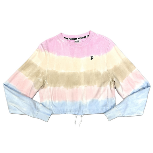 Sweatshirt Crewneck By Pink In Tie Dye, Size: Xs