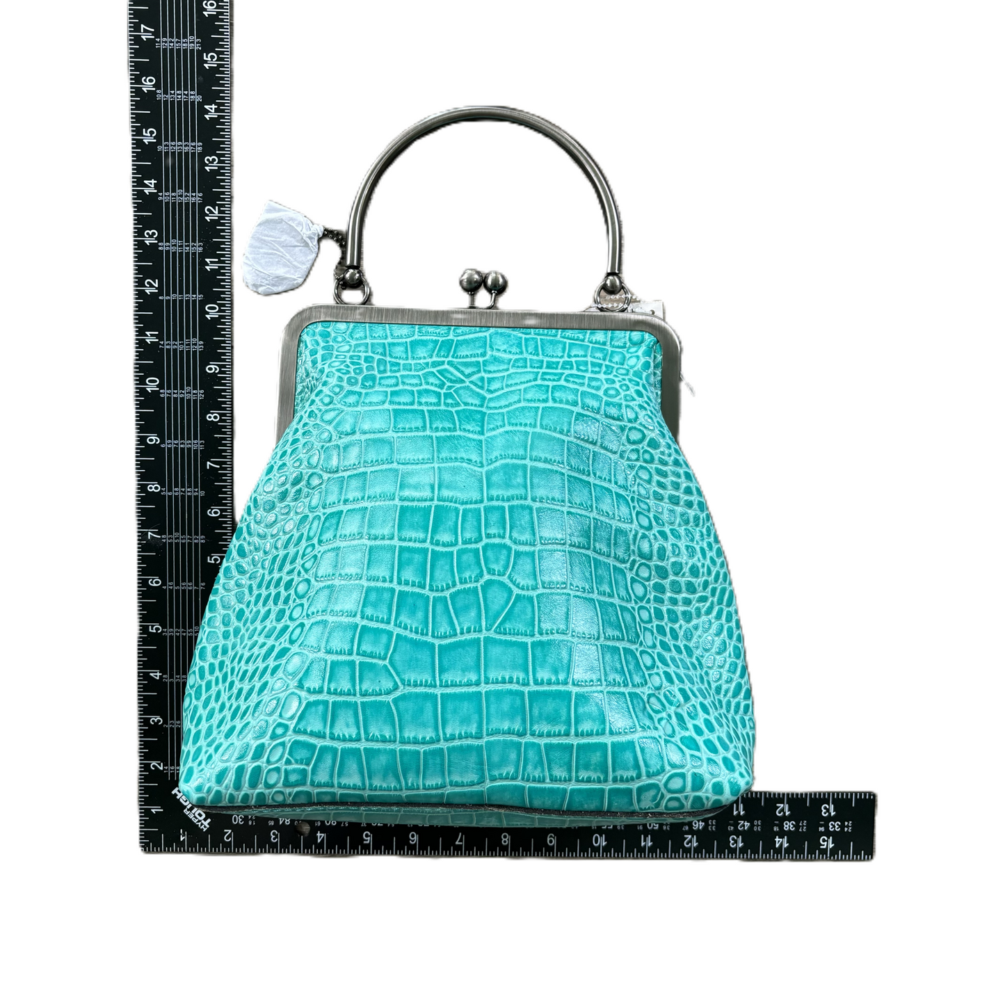 Crossbody Designer By Patricia Nash in Aqua, Size: Medium