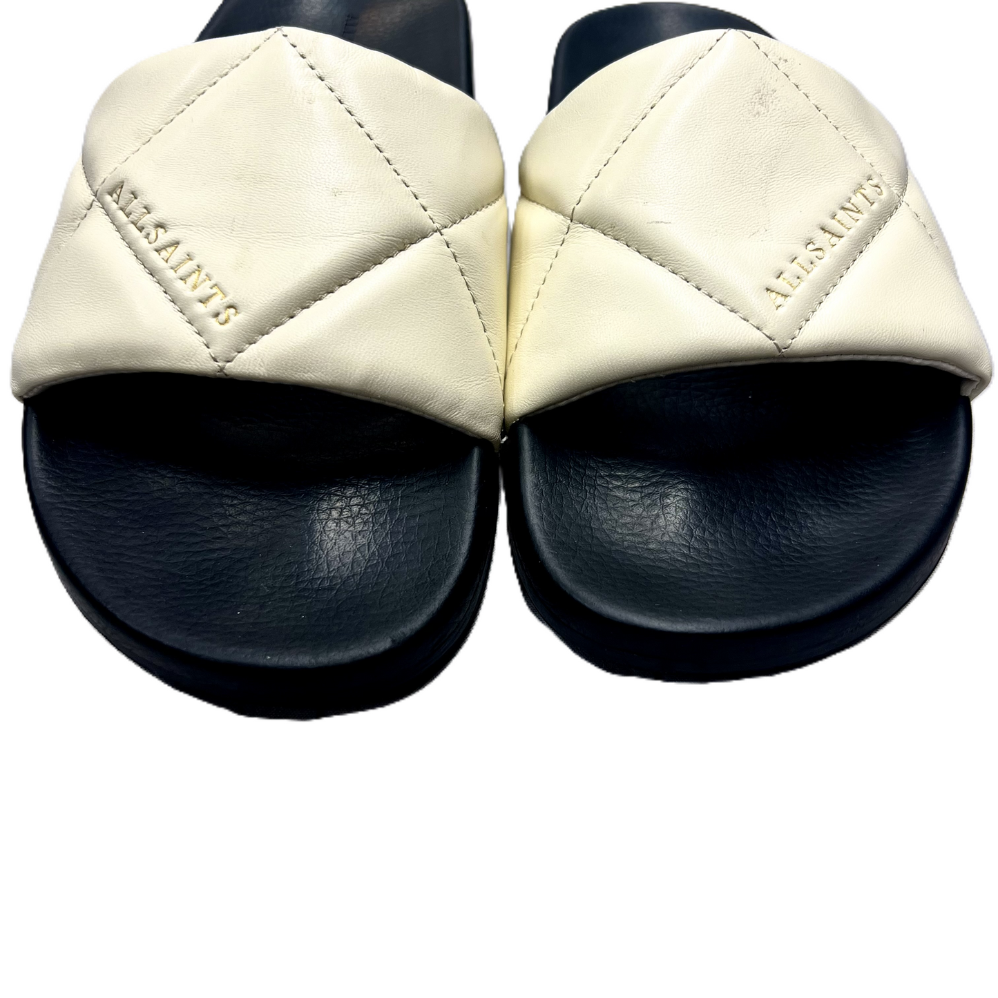 Sandals Designer By All Saints In Black & Cream, Size: 10.5