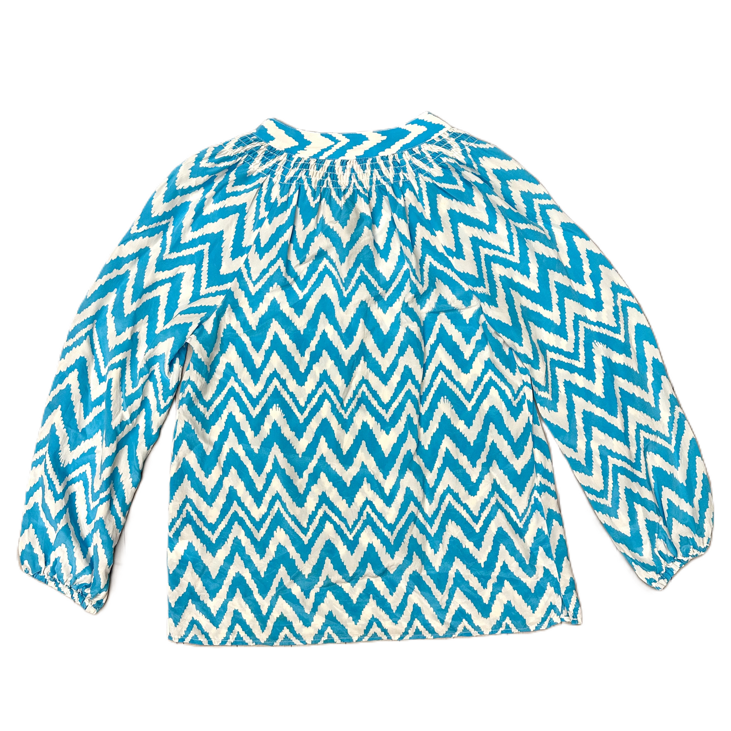 Top Long Sleeve Designer By Lilly Pulitzer In Blue & White, Size: Xs