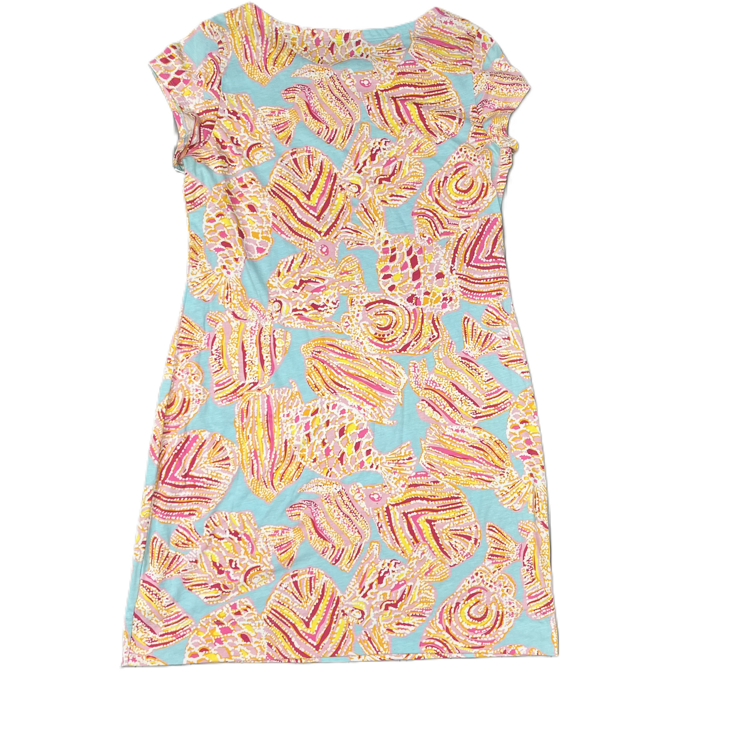 Dress Designer By Lilly Pulitzer In Blue & Orange, Size: L