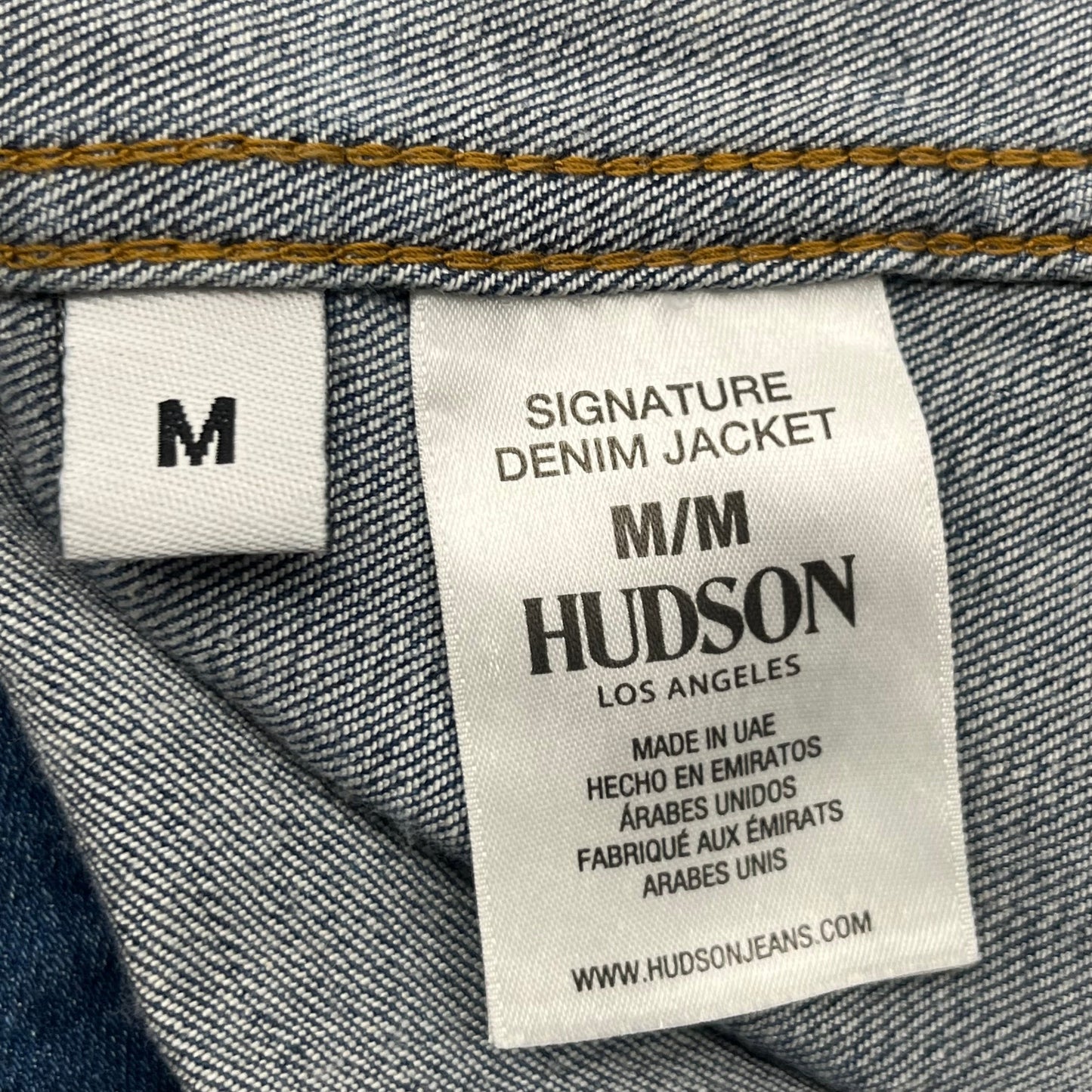 Jacket Denim By Hudson In Blue Denim, Size: M