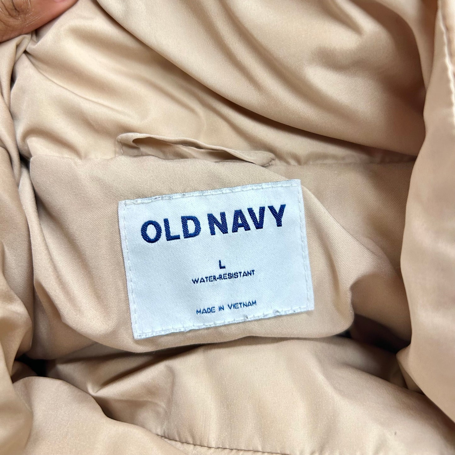 Jacket Puffer & Quilted By Old Navy In Tan, Size: L