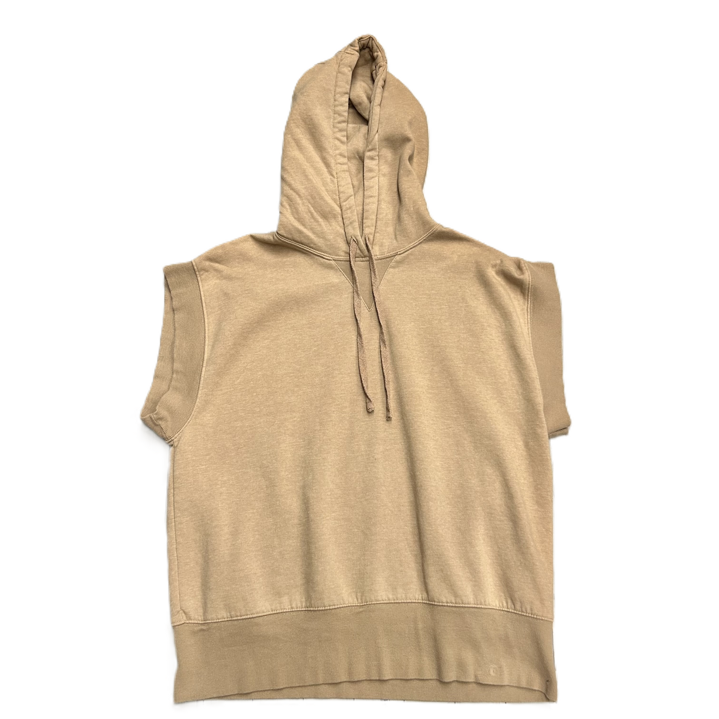 Sweatshirt Hoodie By Zara In Tan, Size: M