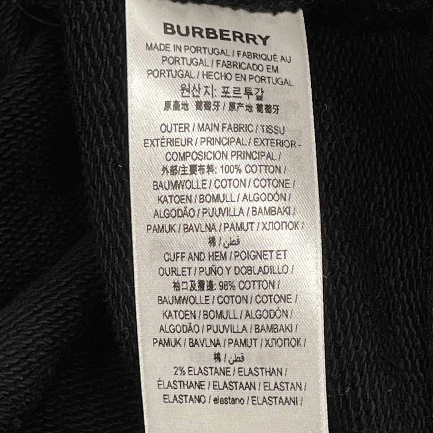 Black Blue Sweatshirt Luxury Designer By Burberry, Size: Xl