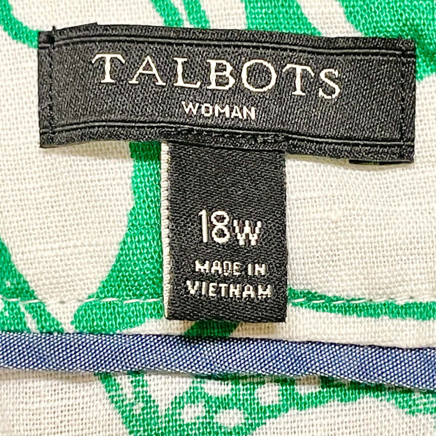 Green & White Dress Casual Short By Talbots, Size: 1x