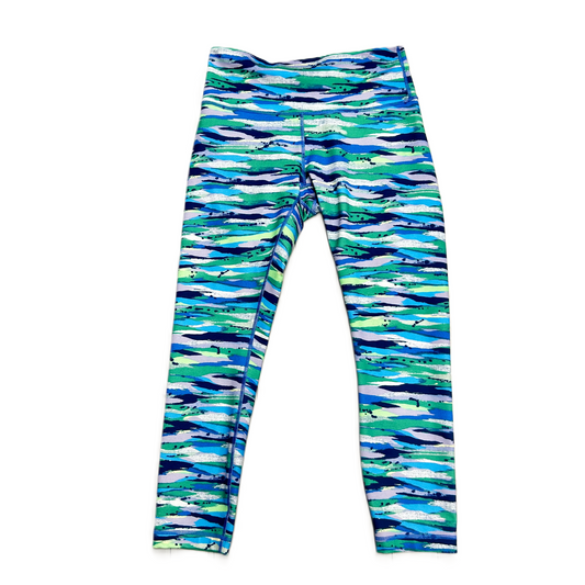 Athletic Leggings By Lululemon In Blue & Green, Size: 10