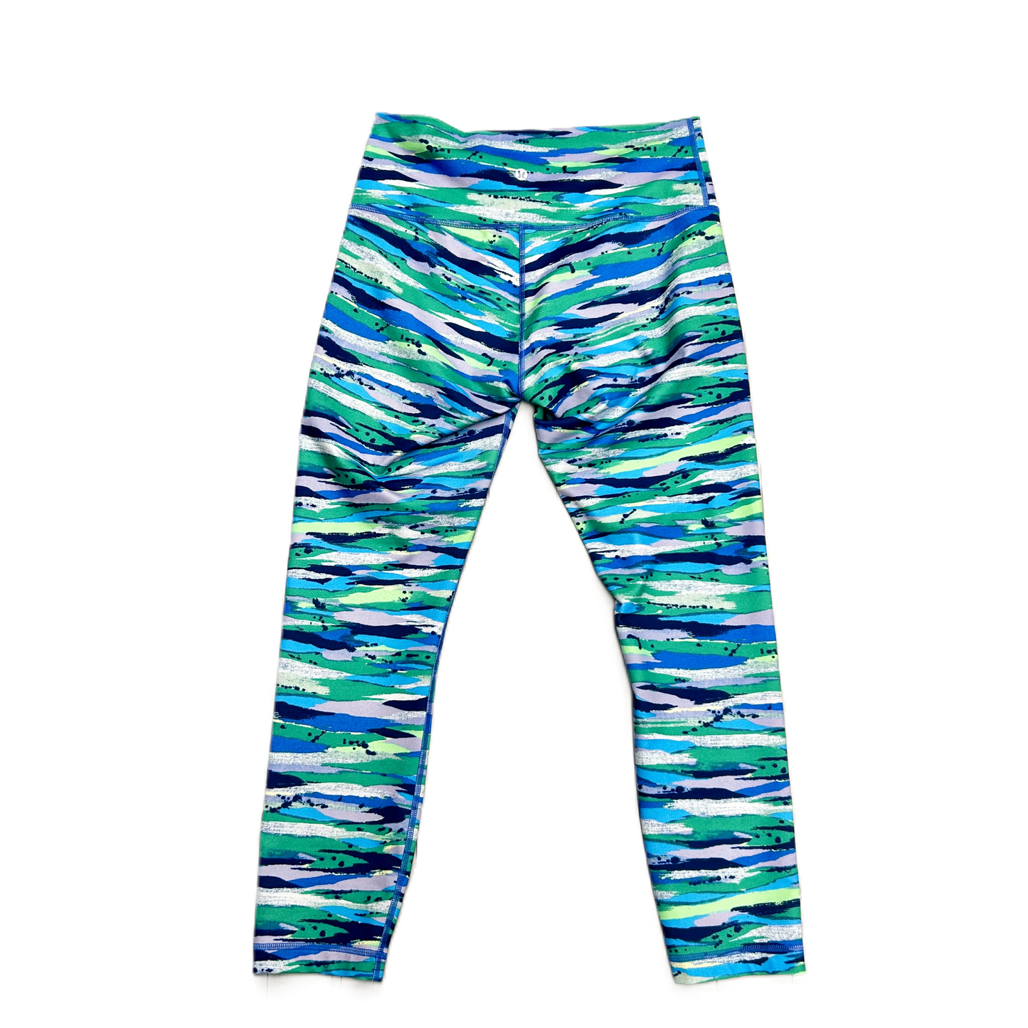 Athletic Leggings By Lululemon In Blue & Green, Size: 10