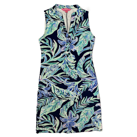 Dress Designer By Lilly Pulitzer In Blue & Green, Size: Xxs