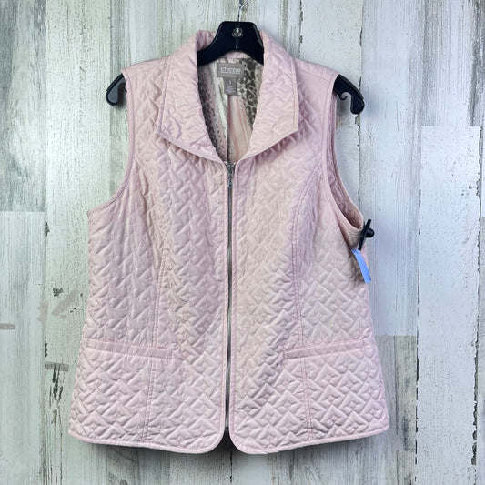 Vest Puffer & Quilted By Chicos In Pink, Size: M