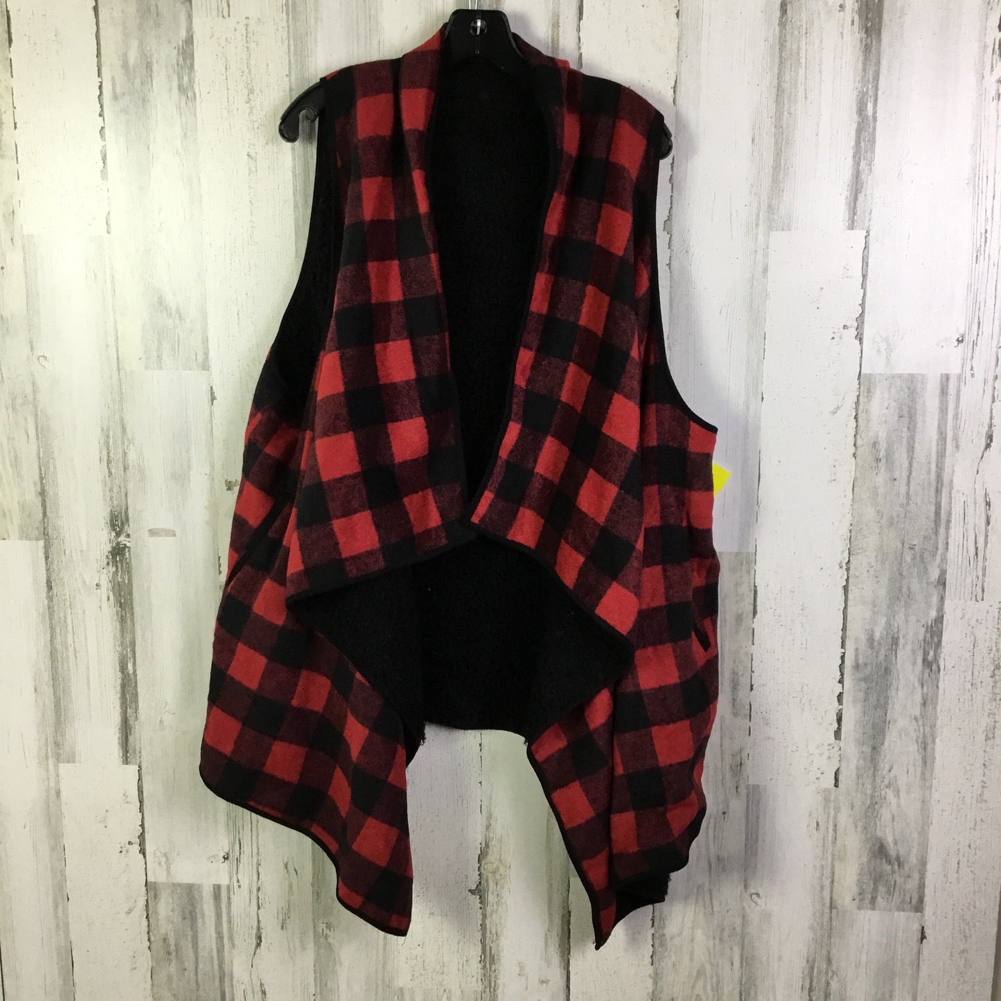 Cardigan By Clothes Mentor In Black & Red, Size: 3x