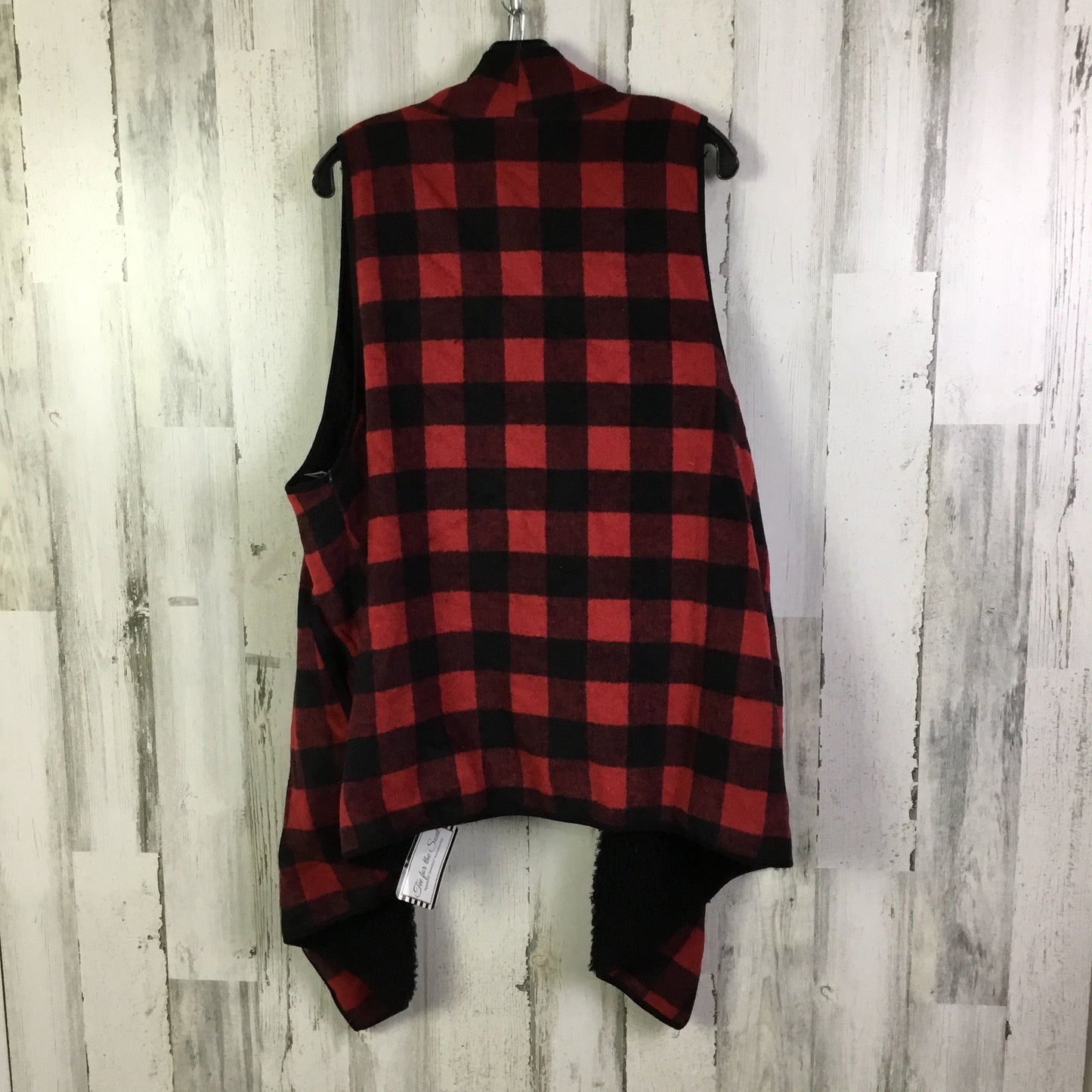 Cardigan By Clothes Mentor In Black & Red, Size: 3x