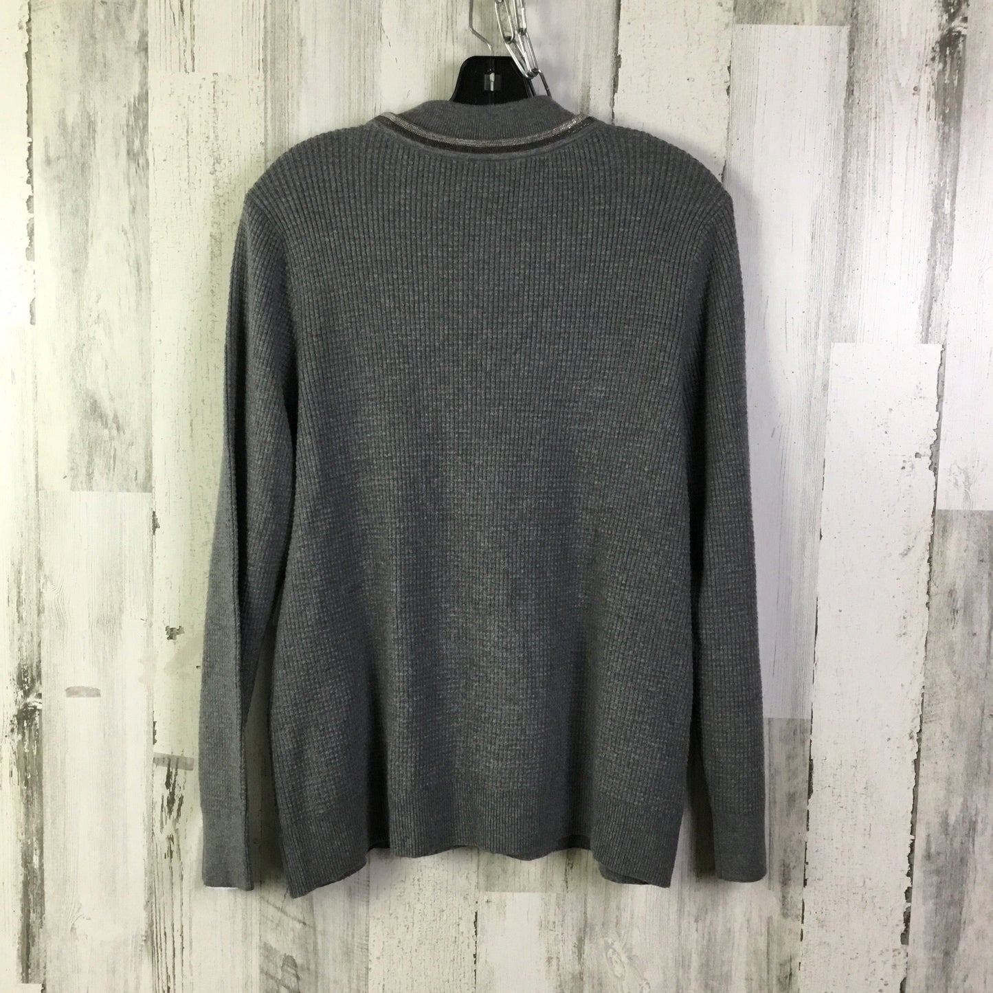 Sweater By Chicos In Grey, Size: M