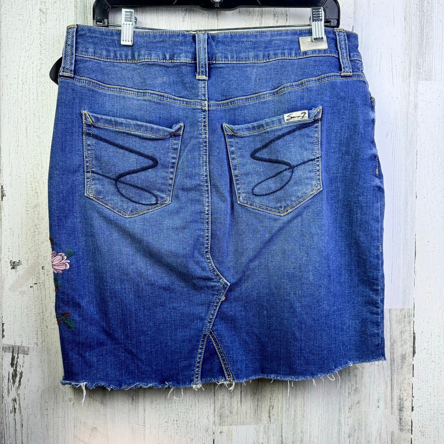 Blue Denim Skirt Mini & Short Seven 7, Size 10