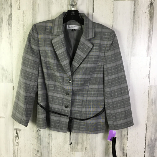 Blazer By Tahari By Arthur Levine In Grey, Size: S