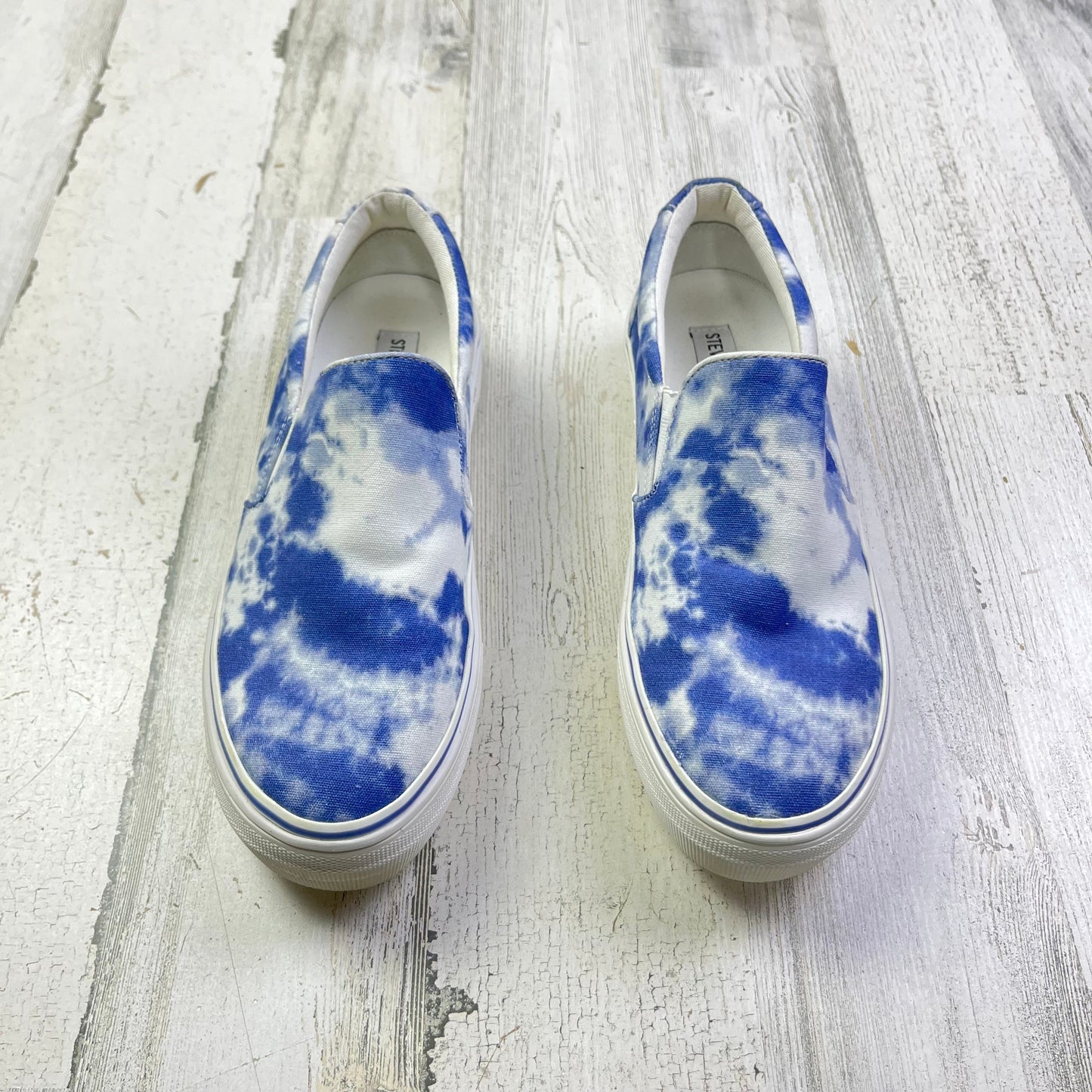 Shoes Sneakers Platform By Steve Madden In Blue & White, Size: 8.5