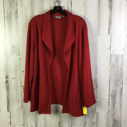 Cardigan By Chicos In Red, Size: Xl