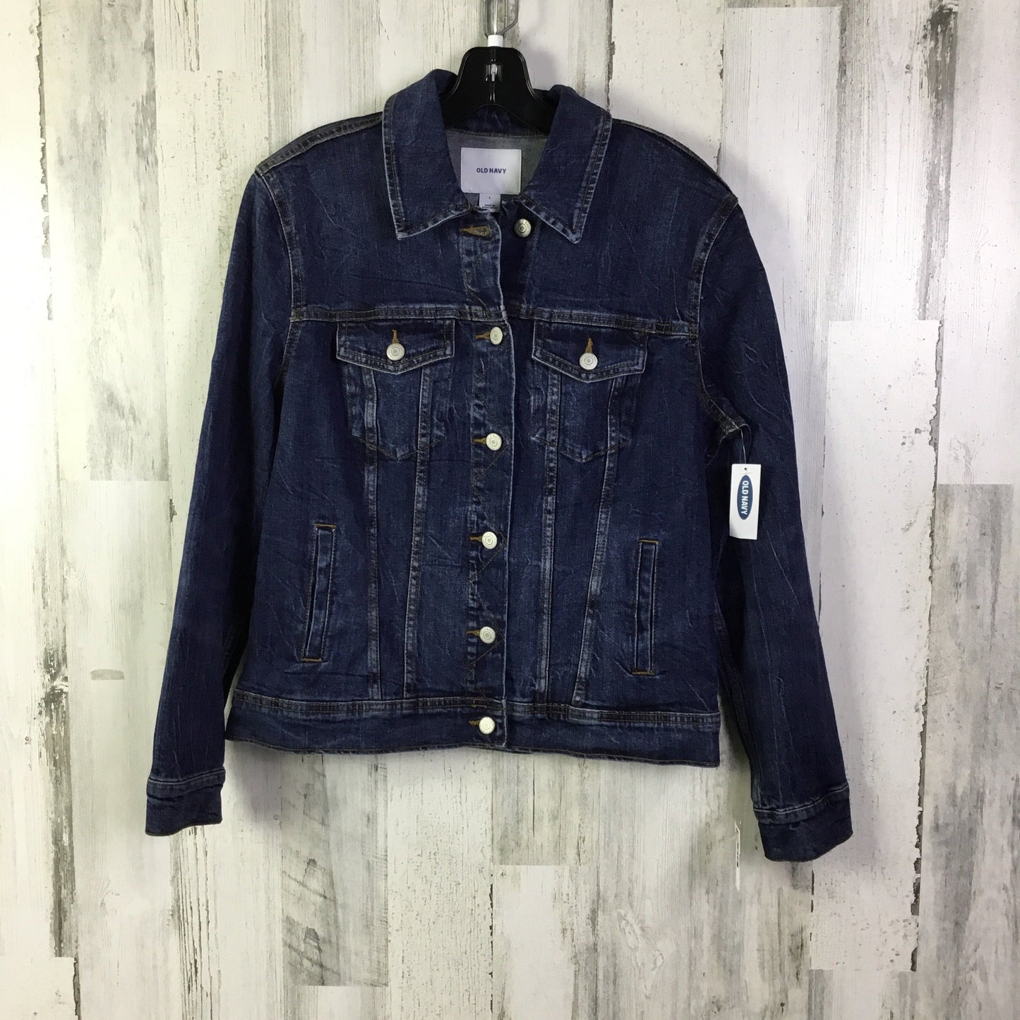 Jacket Denim By Old Navy In Blue Denim, Size: L