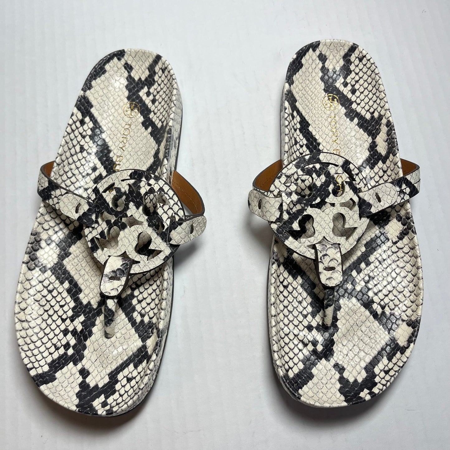 Sandals Designer By Tory Burch In Snakeskin Print, Size: 8