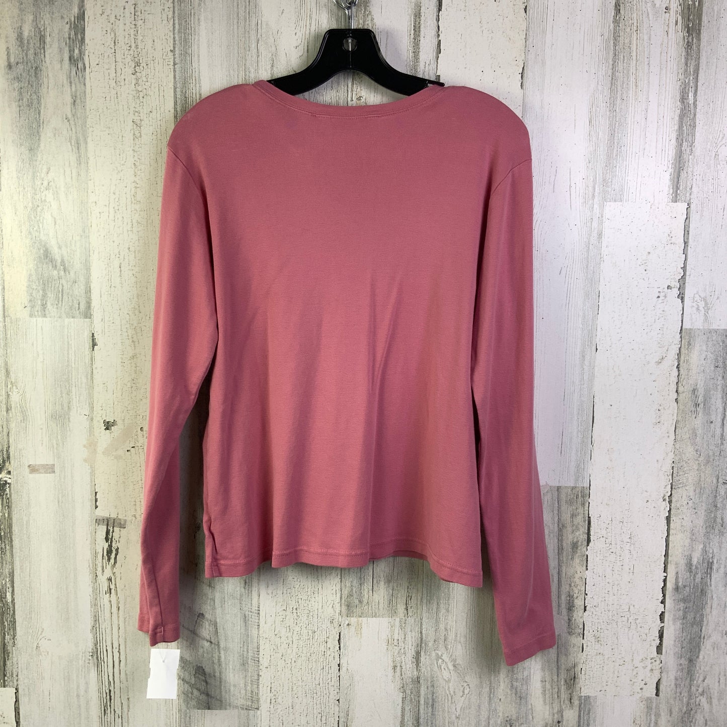 Top Long Sleeve Basic By Eddie Bauer In Pink, Size: L