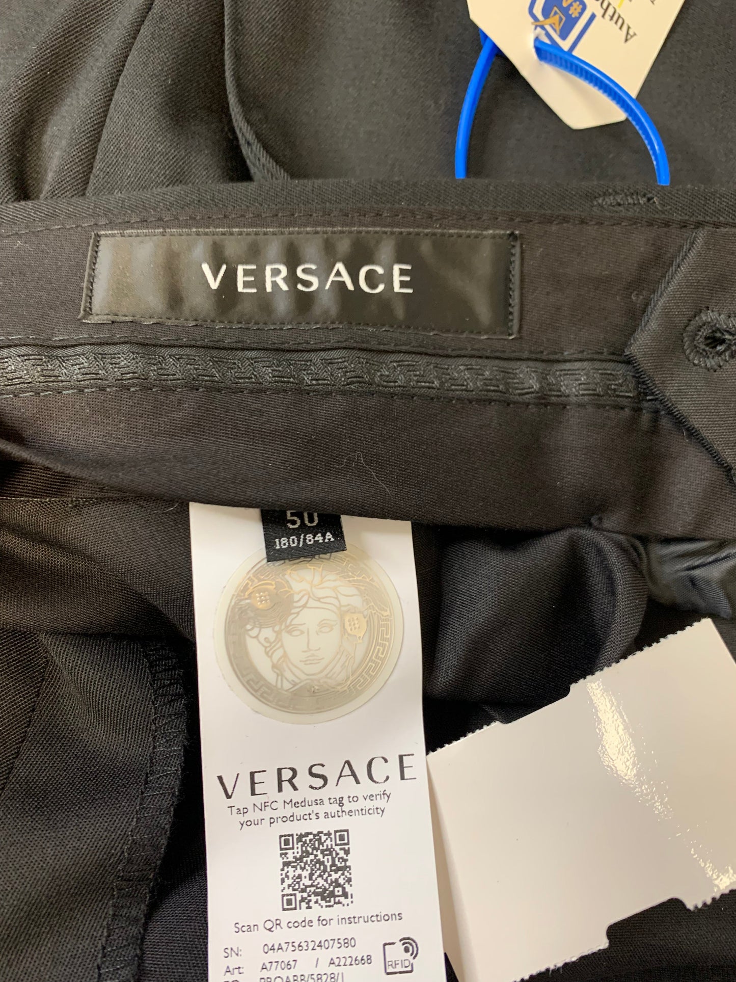 Pants Designer By Versace In Black, Size: Xl