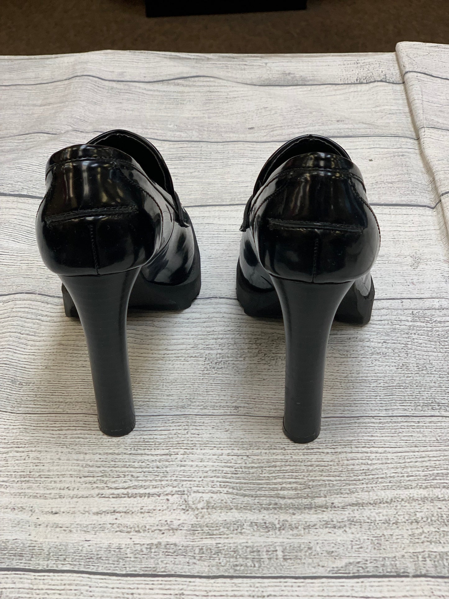 Black Shoes Heels Block Karl Lagerfeld, Size 7.5