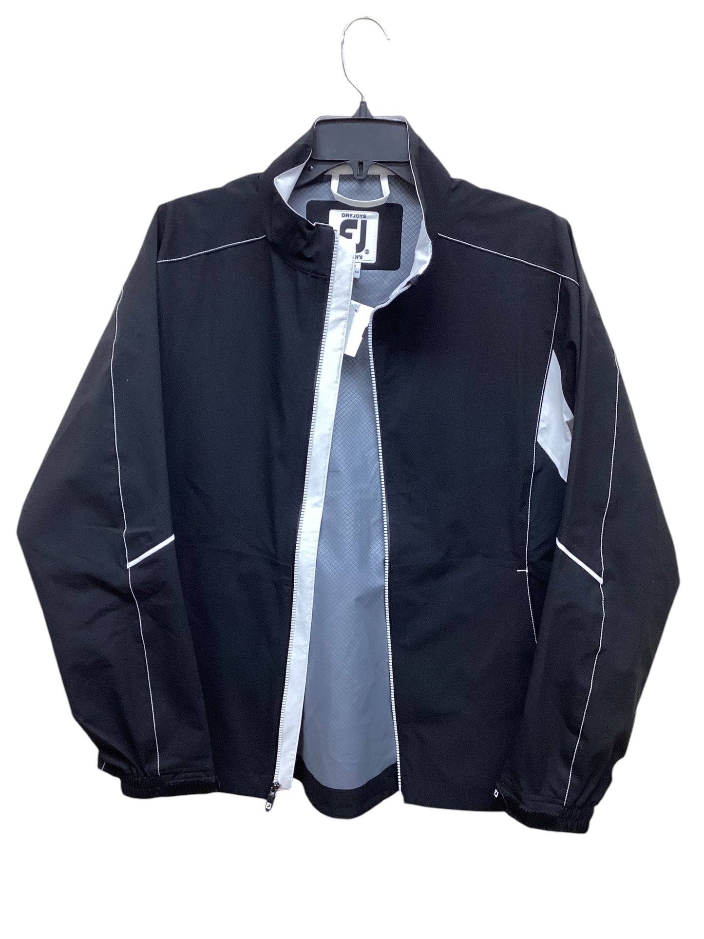 Jacket Windbreaker By Clothes Mentor In Black & White, Size: S