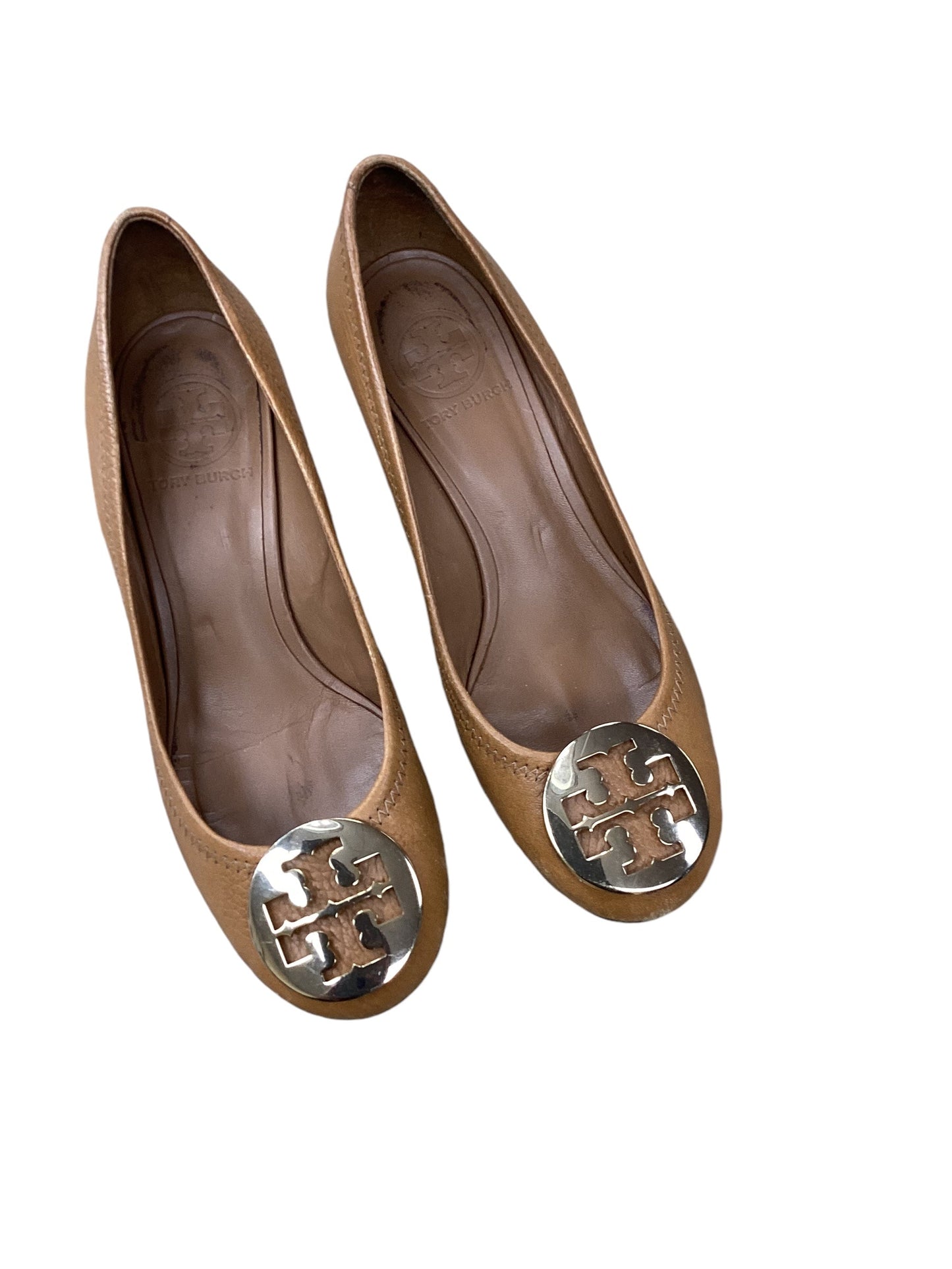 Shoes Heels Wedge By Tory Burch In Brown, Size: 6