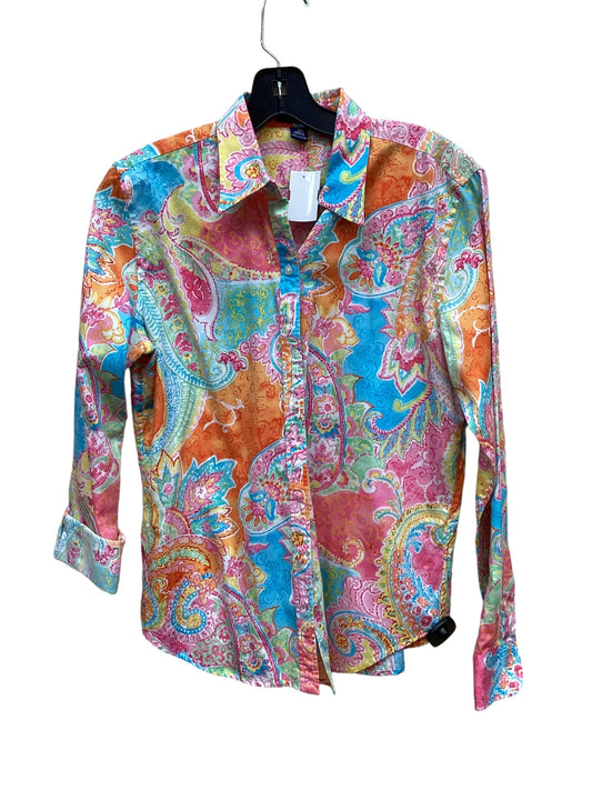 Top Long Sleeve By Chaps In Multi-colored, Size: M