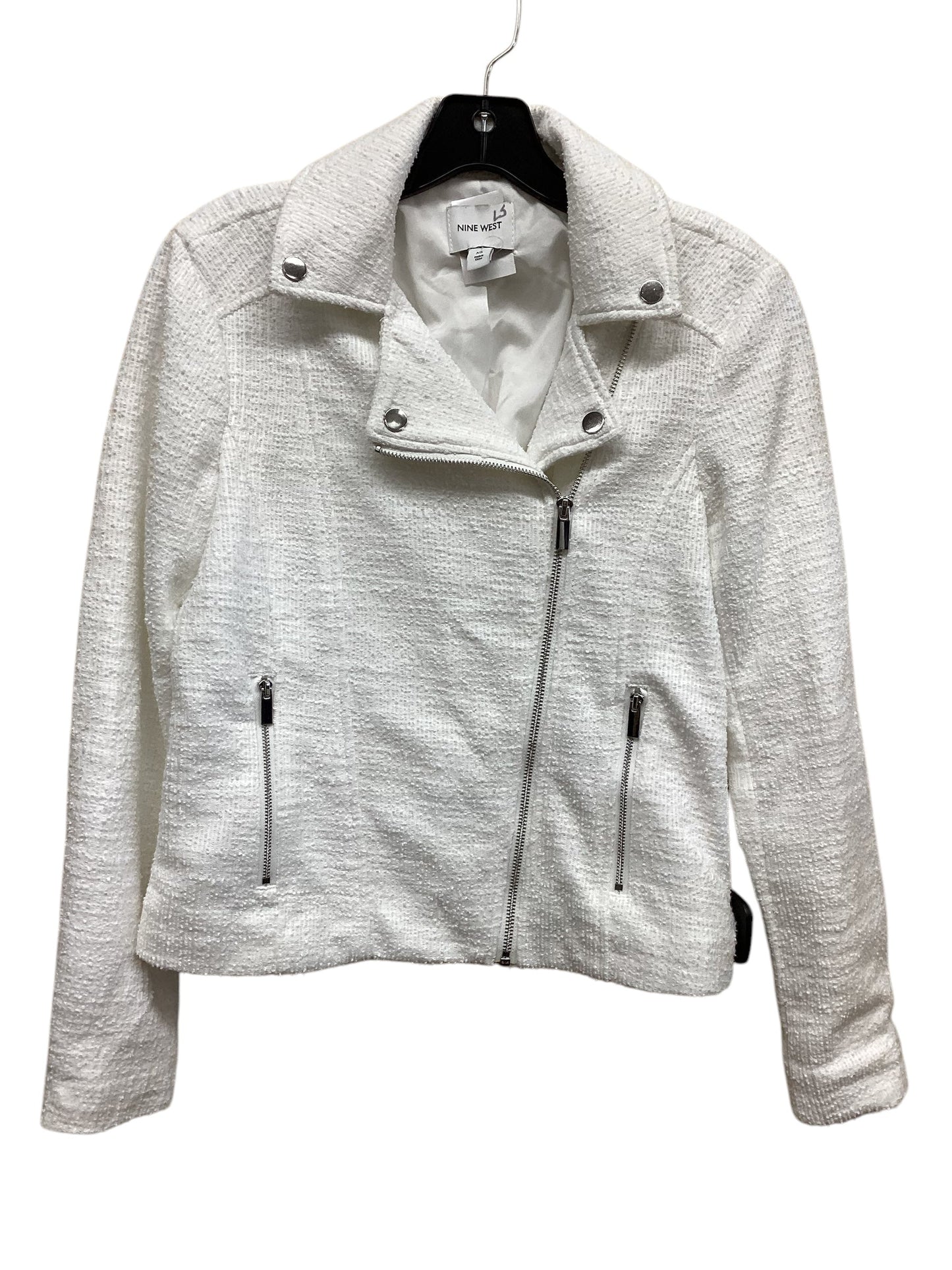 Jacket Moto By Nine West In White, Size: Xs