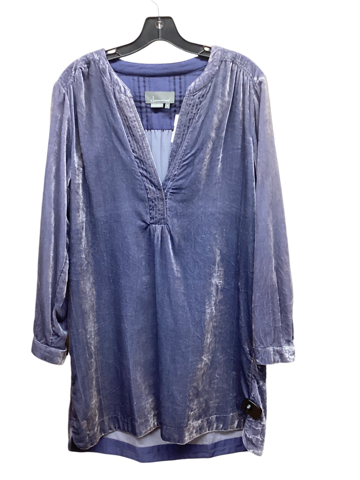 Top Long Sleeve By Anthropologie In Blue, Size: Xs