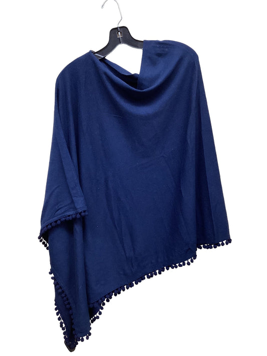 Poncho By Chicos In Blue, Size: L