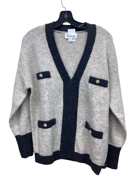 Sweater Cardigan By Clothes Mentor In Tan, Size: L