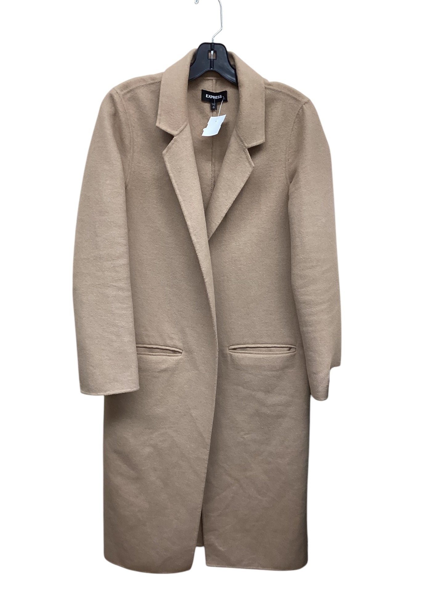 Coat Other By Express In Tan, Size: S