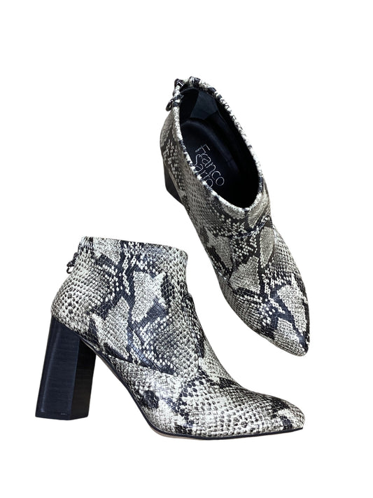 Boots Ankle Heels By Franco Sarto In Snakeskin Print, Size: 7.5