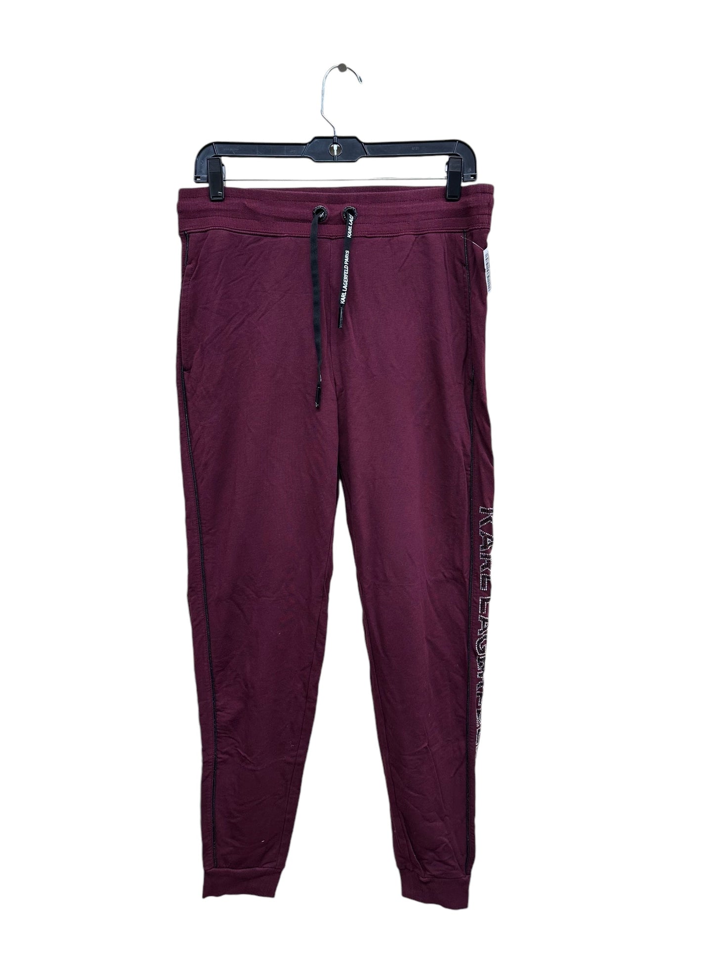 Pants Joggers By Karl Lagerfeld In Red, Size: S